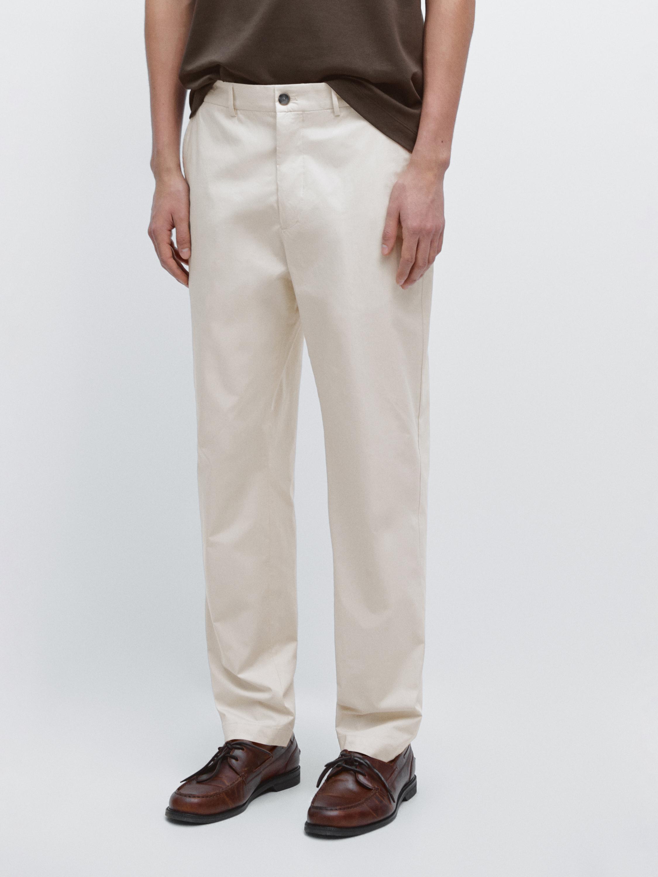 Jogger fit poplin trousers